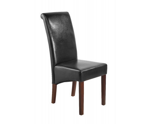 MAEGAN (SET OF 2) WOODEN DINING CHAIRS - BLACK