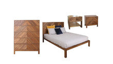 KALISTA KING 4 PIECE (TALLBOY) BEDROOM SUITE - AFRICAN OAK - AS PICTURE