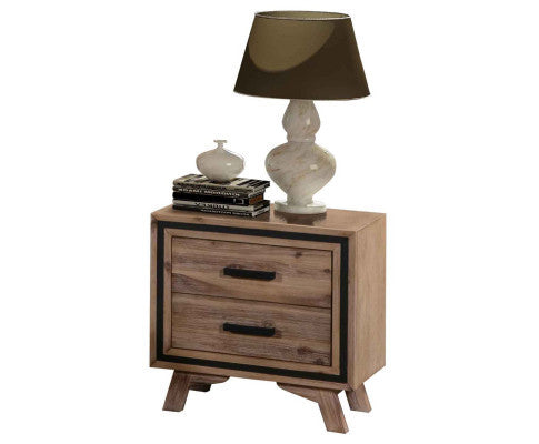 JAYCE 2 DRAWER BEDSIDE TABLE - AS PICTURED