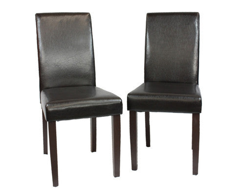 ADALICIA (SET OF 2) WOODEN DINING CHAIRS - BLACK