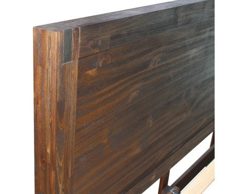 QUEEN NOWRA ACACIA BED FRAME - CHOCOLATE
