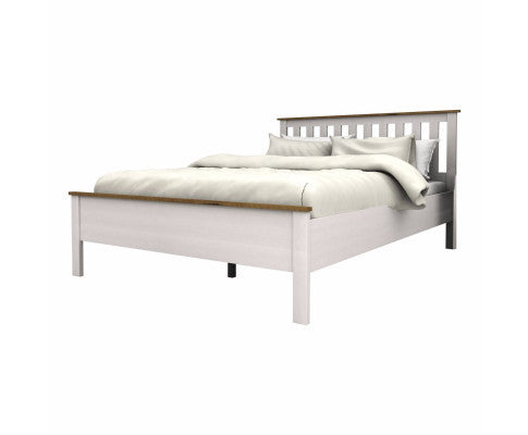 QUEEN ABELINA BED - MELLOW WHITE (TWO-TONED)