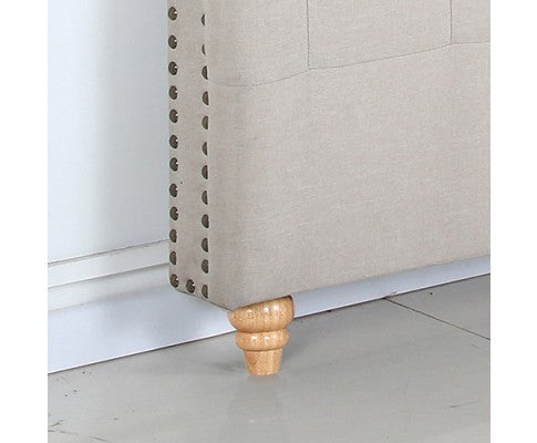 SEAN KING TUFTED FABRIC BEDHEAD - BEIGE