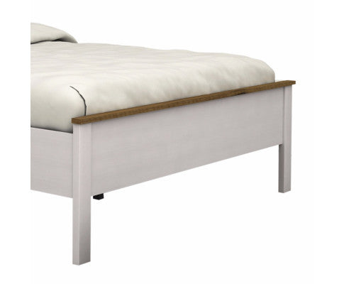 QUEEN ABELINA BED - MELLOW WHITE (TWO-TONED)