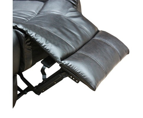 ALLAN BONDED LEATHER SINGLE RECLINER - BLACK