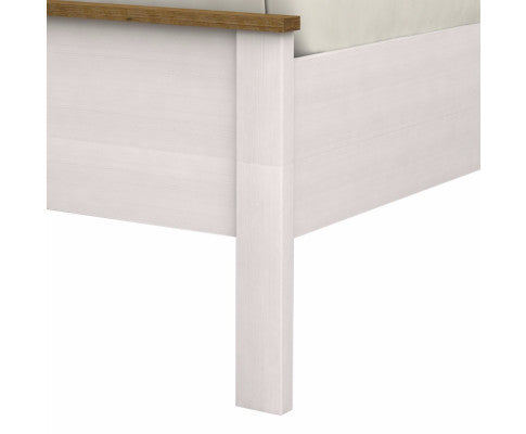 QUEEN ABELINA BED - MELLOW WHITE (TWO-TONED)