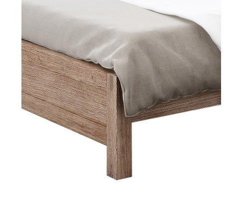 King Nowra Acacia Bed Frame - Classic Oak