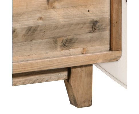 QUEEN WOODVINCE SCANDINAVIAN SOLID TIMBER BED - LIGHT BROWN