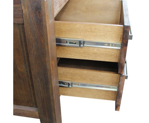 NOWRA ACACIA 2 DRAWER BEDSIDE TABLE - CHOCOLATE