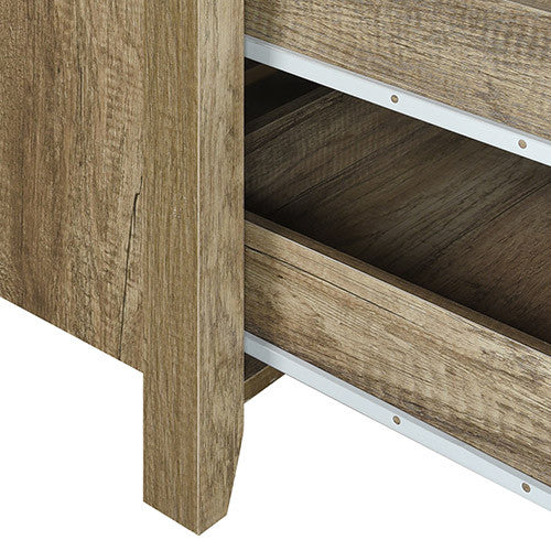 VAUGHAN 3 DRAWER DRESSING TABLE WITH MIRROR - 1000/1800(H) x 1000(W) x 450(D) - OAK