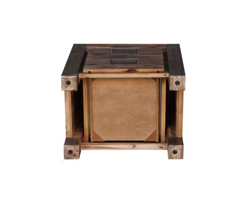 NOWRA ACACIA 2 DRAWER BEDSIDE TABLE - CHOCOLATE