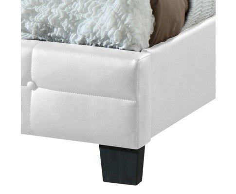 QUEEN AVONDALE LEATHERETTE BED - WHITE