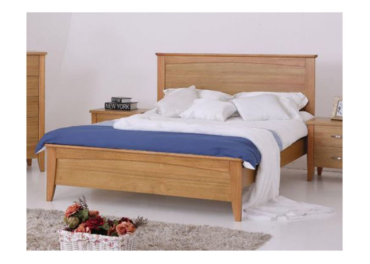 KING MURO HARDWOOD BED FRAME - (MODEL:3-15-19-20-1) - AS PICTURED