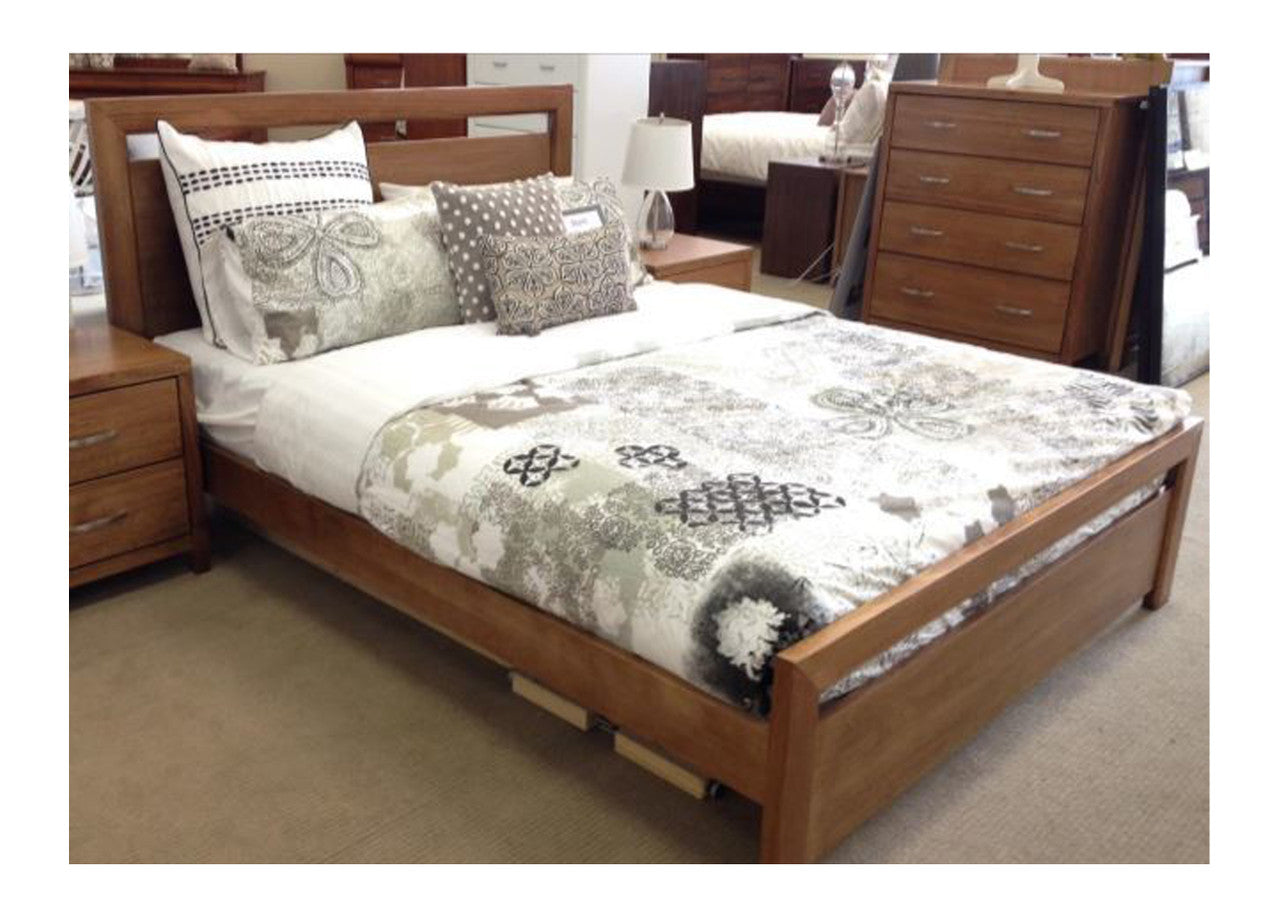 QUEEN TAMILA HARDWOOD BED FRAME - (MODEL:19-20-1-18-11) - AS PICTURED