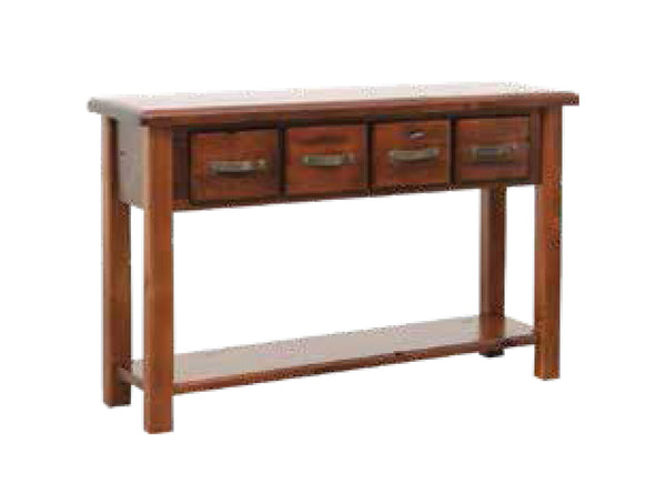 SPRING BUFFET 4 DRAWER HALL TABLE (1094 ) - 860(H) X 1300(W) - ROUGH SAWN