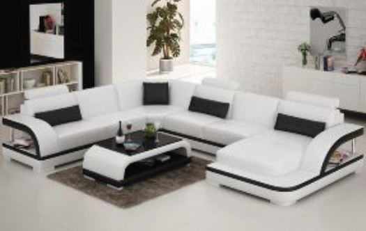 ZIKKI (G8011) CORNER LOUNGE SUITE + COFFEE TABLE - CHOICE OF LEATHER AND ASSORTED COLOURS AVAILABLE