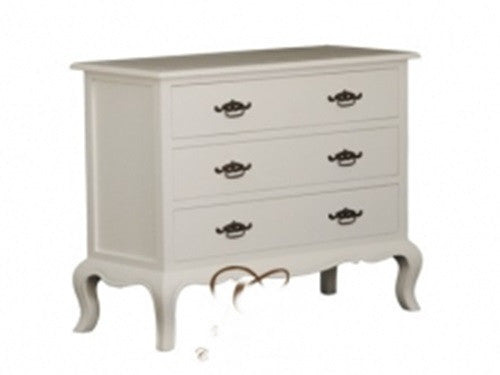 FRENCH PROVINCIAL 3 DRAWER SIDEBOARD (SB 003 FP)- 850(H) X 1080(W) - WHITE