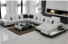 MASKALL (G8015) CORNER LOUNGE SUITE + COFFEE TABLE - CHOICE OF LEATHER AND ASSORTED COLOURS AVAILABLE