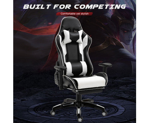 NIXON RECLINER OFFICE COMPUTER CHAIR - BLACK & WHITE