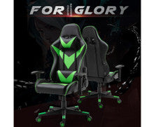 AGNELLE RECLINING OFFICE COMPUTER GAMING CHAIR - BLACK & GREEN