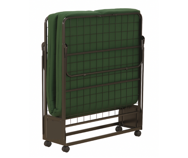 SINGLE ASTRO FOLDING BED INCLUDING 100MM FOAM MATTRESS - BLACK