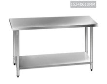 SMITH 430 STAINLESS STEEL KITCHEN/ WORK BENCH TABLE 1524(L) - STAINLESS