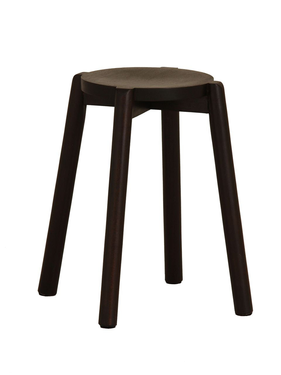 WILLOW (BR048RO) WOODEN ROUND BARSTOOL / KITCHEN BENCH (4 UNITS IN A BOX) - SEAT: 480(H) - MAHOGANY, LIGHT PECAN, CHOCOLATE
