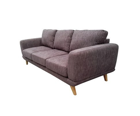 ALASKA 3 SEATER FABRIC LOUNGE - BROWN