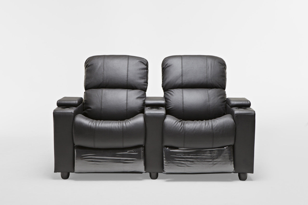 SOPHIE (212) LEATHER/ETTE COMBINTATION PUSHBACK TWIN RECLINER
