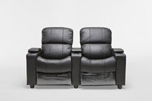 SOPHIE (212) LEATHER/ETTE COMBINTATION PUSHBACK TWIN RECLINER