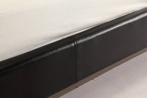 KING (ING-KBFB-Black) LEATHERETTE BED FRAME - BLACK