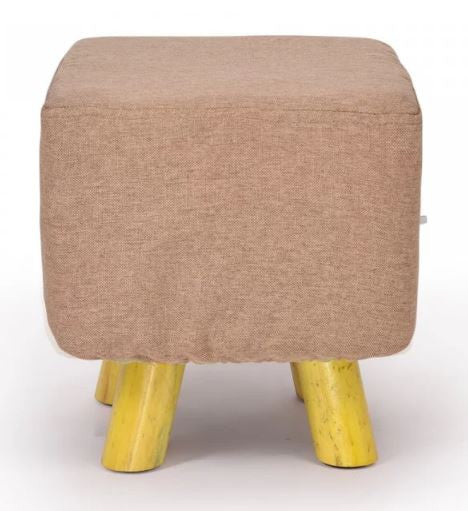 ORLAND FABRIC UPHOLSTERED OTTOMAN - 300(H) X 270(W) -BEIGE