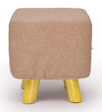 ORLAND FABRIC UPHOLSTERED OTTOMAN - 300(H) X 270(W) -BEIGE