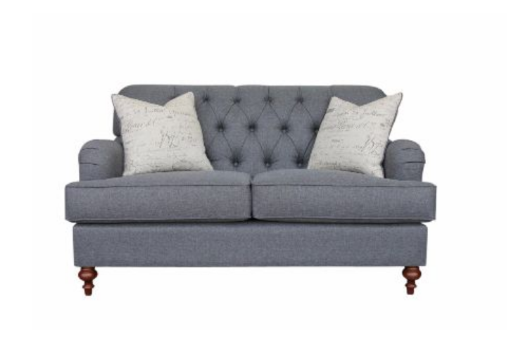 PARIS TWO SEATER (2S) FABRIC LOUNGE - (MODEL - 6-12-15-18-9-4-1) GREY