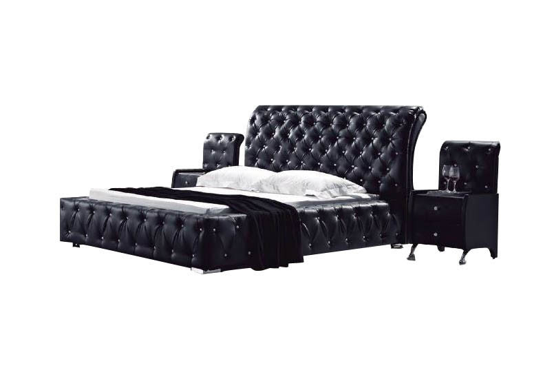 BETHANY KING 3 PIECE (BEDSIDE) BEDROOM SUITE WITH BUTTONS (MODEL: B032#) - ASSORTED COLOURS