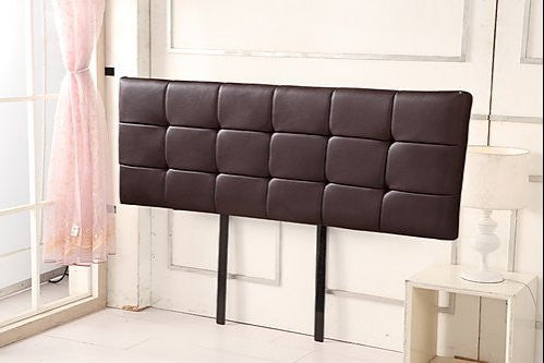 KING DELUXE TUFTED LEATHERETTE BEDHEAD - BROWN , WHITE OR BLACK