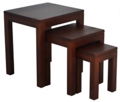 AMSTERDAM HARDWOOD NEST OF 3 TABLES (NT-300-TA) - ASSORTED COLOURS