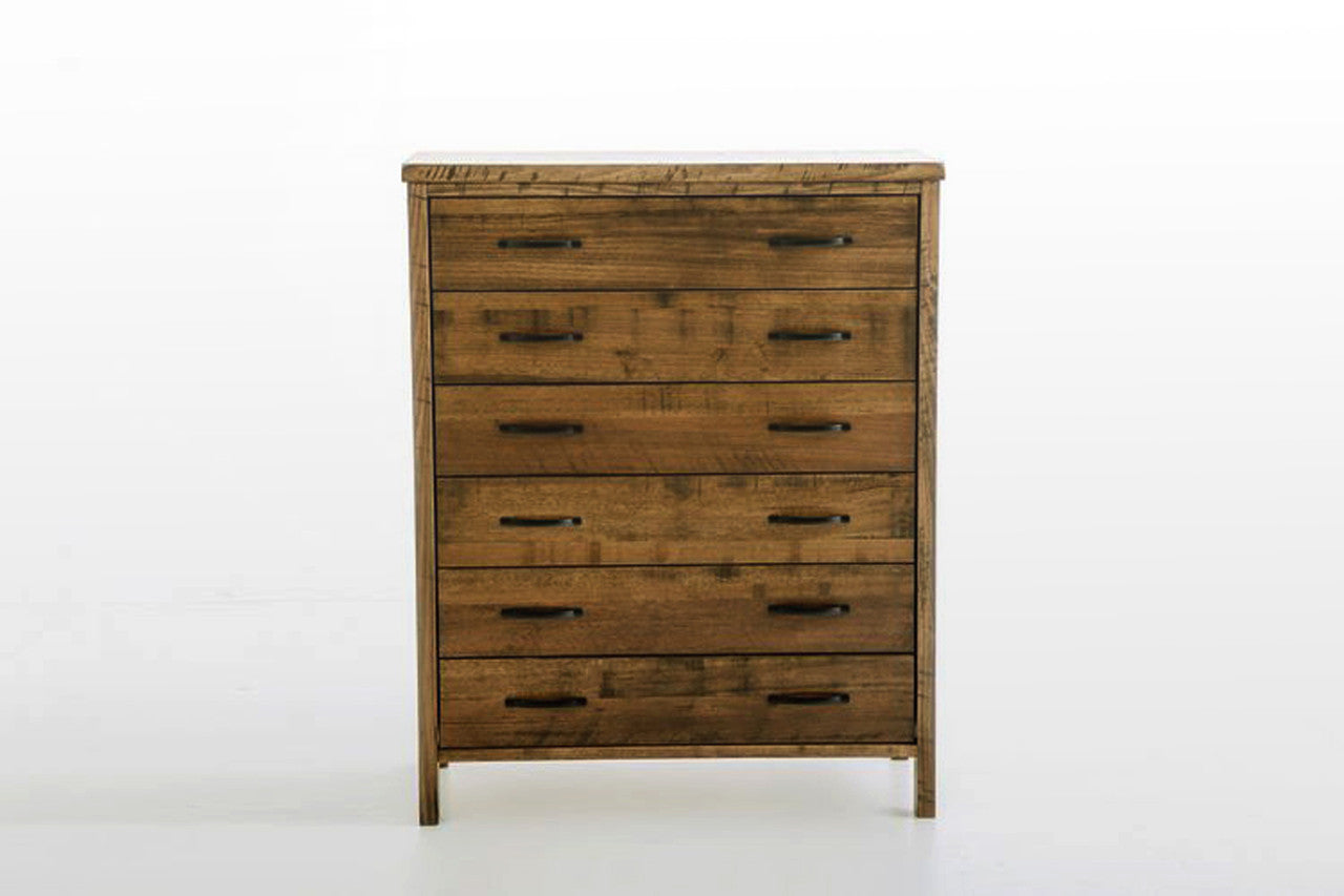 NEW YORK (289) QUEEN 4 PIECE TALLBOY BEDROOM SUITE - RUSTIC ASH