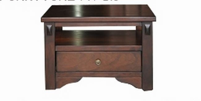 FABULOS LAMP TABLE WITH DRAWER & SHELF - (MODEL-16-9-14-14-1-3-12-5) - HAZELNUT