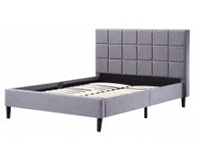 DELUXE DOUBLE FABRIC BED FRAME- GREY