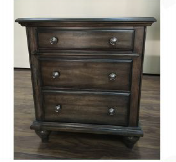 RUDEN QUEEN 5 PIECE DRESSER BEDROOM SUIT (8221) BED WITH 2 FOOTEND DRAWERS (MODEL - 7-5-15-18-7-9-1) -BURNISHED CHERRY