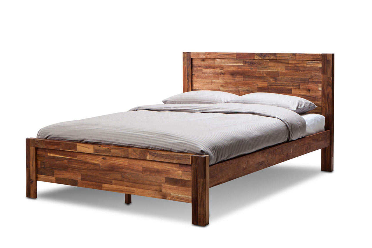 QUEEN PHILLIPE BED - ACACIA - JAVA RUSTIC