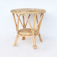SOPHIA RATTAN ROUND SIDE TABLE - NATURAL