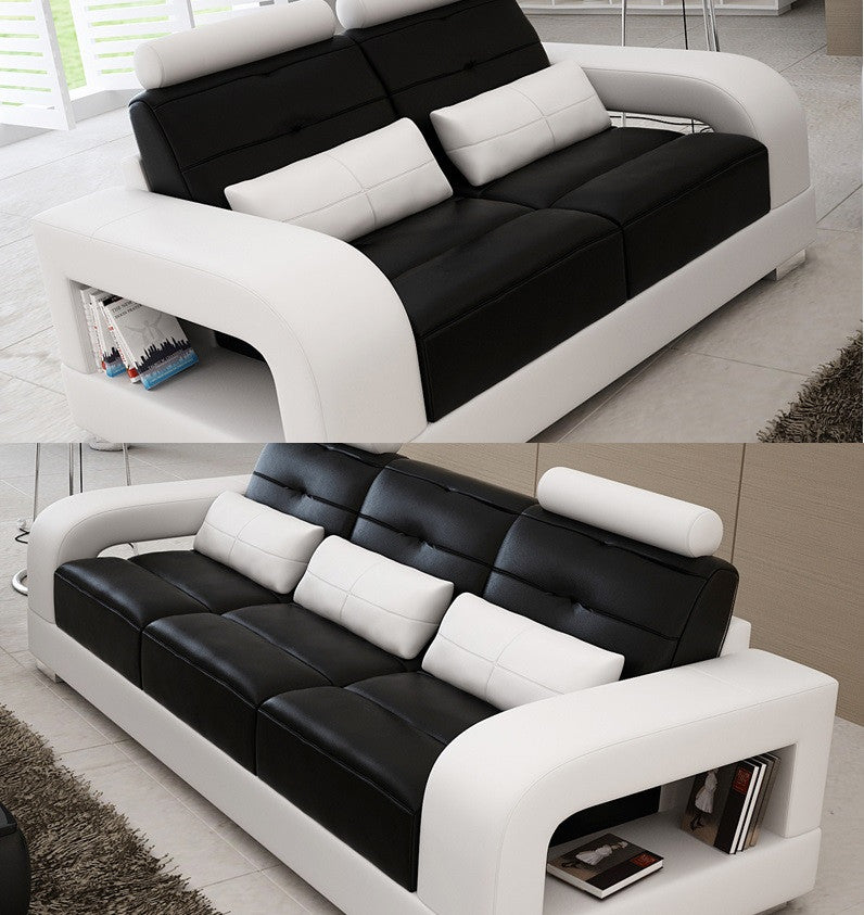 SENCHEL 3S + 2S LOUNGE SUITE (MODEL - L6008D) - CHOICE OF LEATHER AND ASSORTED COLOURS AVAILABLE