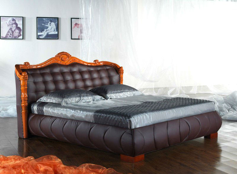 QUEEN (2817#) LEATHERETTE BED - ASSORTED COLOURS AVAILABLE
