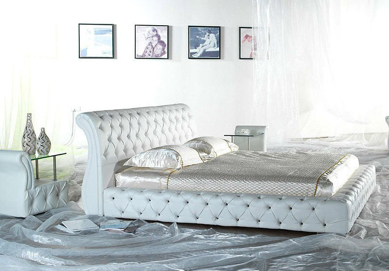 QUEEN CAITHLYN (2819#) LEATHERETTE BED - ASSORTED COLOURS AVAILABLE