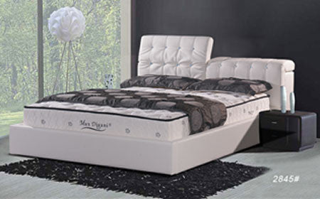 QUEEN JIA (2845#) LEATHERETTE BED - ASSORTED COLOURS AVAILABLE