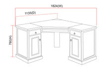 RIO (AUSSIE MADE) CORNER DESK - 1800(W) x 1100(D) - ASSORTED COLOURS