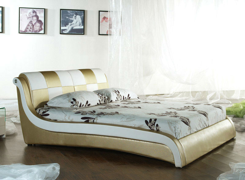 QUEEN (2859#) LEATHERETTE BED - ASSORTED COLOURS AVAILABLE