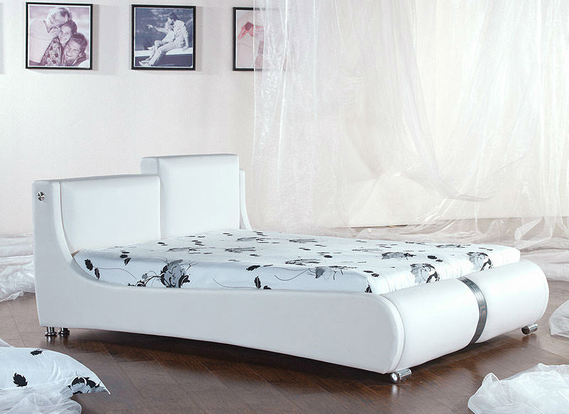 QUEEN (2887#) LEATHERETTE BED - ASSORTED COLOURS AVAILABLE